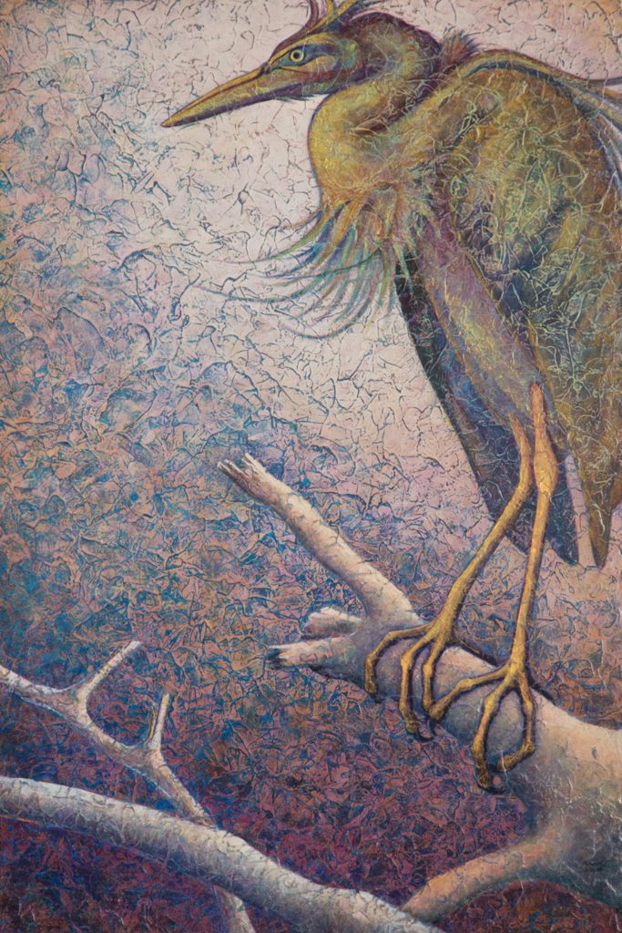 Heron IV, Acrylic by Robin Ryan - Size 36in x 24in (October 2016)