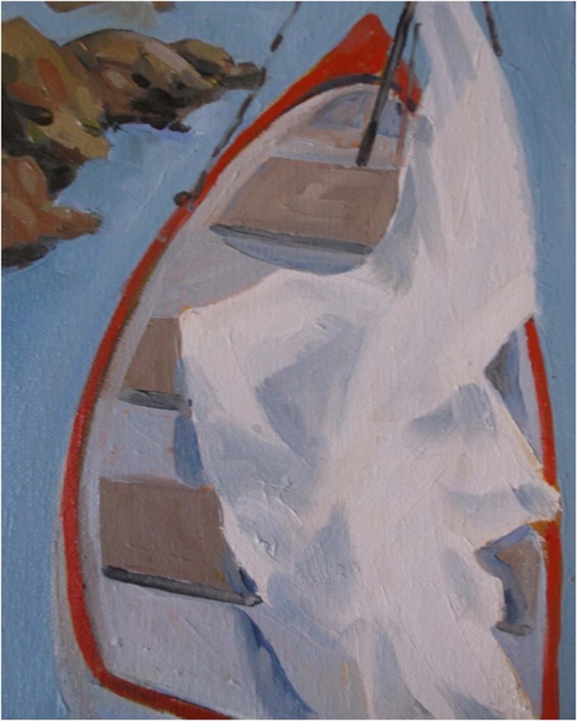 HONORABLE MENTION: Sail No.1, Oil by Marcia Chaves - Size 10in x 8in (Dec.2016-Jan.2017)