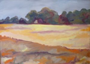 Summer Wheat Fields, Oil on Canvas by Christina W Smith (February 2012)