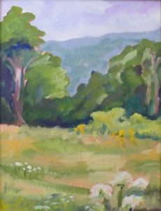 Vermont Meadow, Oil on Board by Christina W Smith (February 2012)