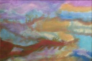 Landscape, Silk Painting by Mary Lazar (February 2012)