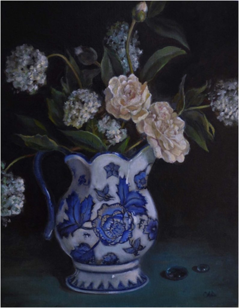THIRD PLACE: Still Life with Scottish Pitcher, Oil by Christine Dixon- Size 18in x 14in (August 2016)