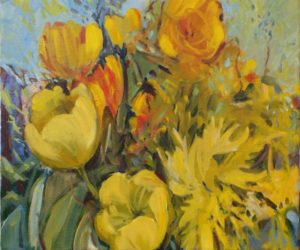 Tulip Spring '16, Oil by Marcia Chaves- Size 10in x12in (July 2016)