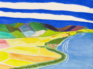 Colorful East Shore, Kaua'i, Watercolor by Bro Halff (March 2012)