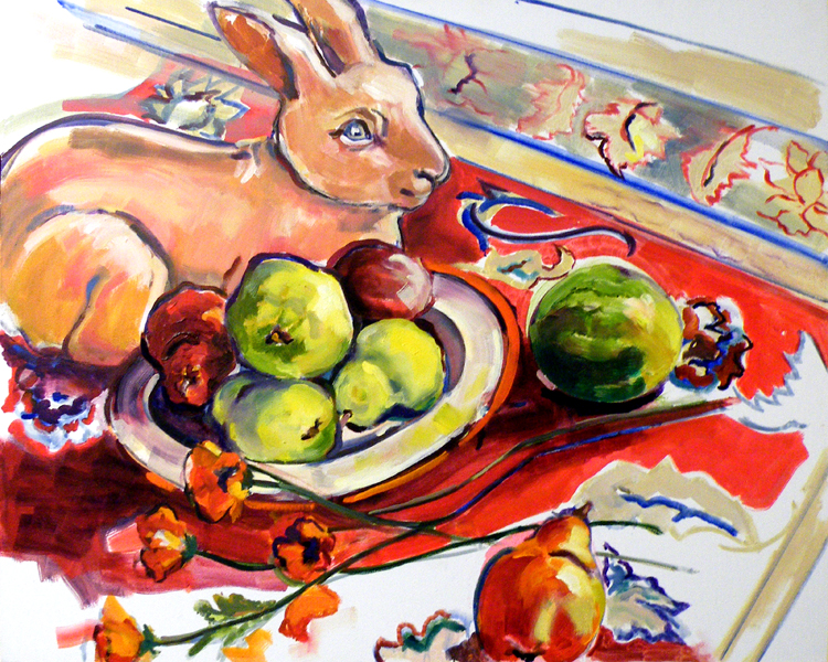 FIRST PLACE: Pear-Aphernalia, Oil by Charlotte Richards (October 2012)