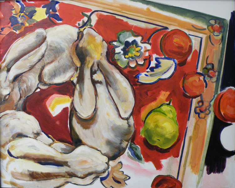FIRST PLACE: Rabbit Round About, Oil by Charlotte Richards (April 2012)