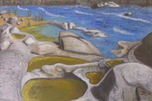 Rappahannock Tide Pools, Sennelier Oil Pastel by Guerin Wolf (October 2012)