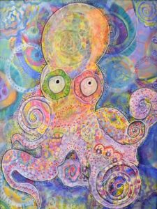 Octopus, Mixed Media by Leslie Brier (June 2012)