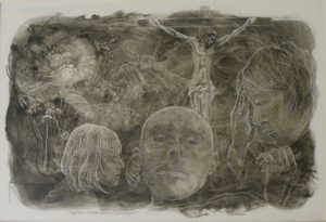 Visiting Hour, Ink by Phyllis Graudszus (October 2012)