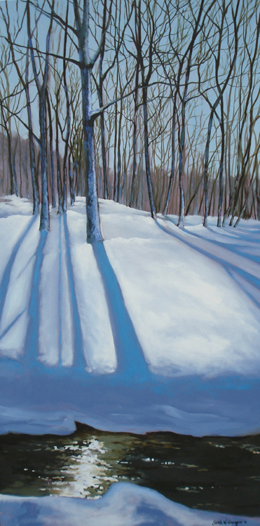 SECOND PLACE: Snow Day, Oil by Sarah W. Grangier (November 2012)