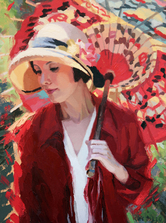 HONORABLE MENTION: Sunlit Parasol, Oil and Alkyd by Victoria Castillo (November 2012)