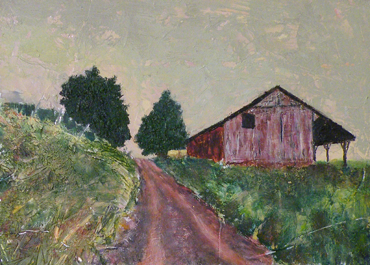 HONORABLE MENTION: Ridge Road, Oil on Aluminum by Jane T. Woodworth (December 2012)