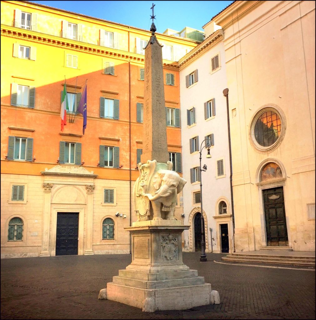 Elephant & Obelisk, Rome, photograph by Susan Raines, 11x11, $250 (October 2017)