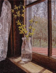 South Window, Canvas Paint Thread by Vita Marie Lovett, size 13x10 (December 2012)