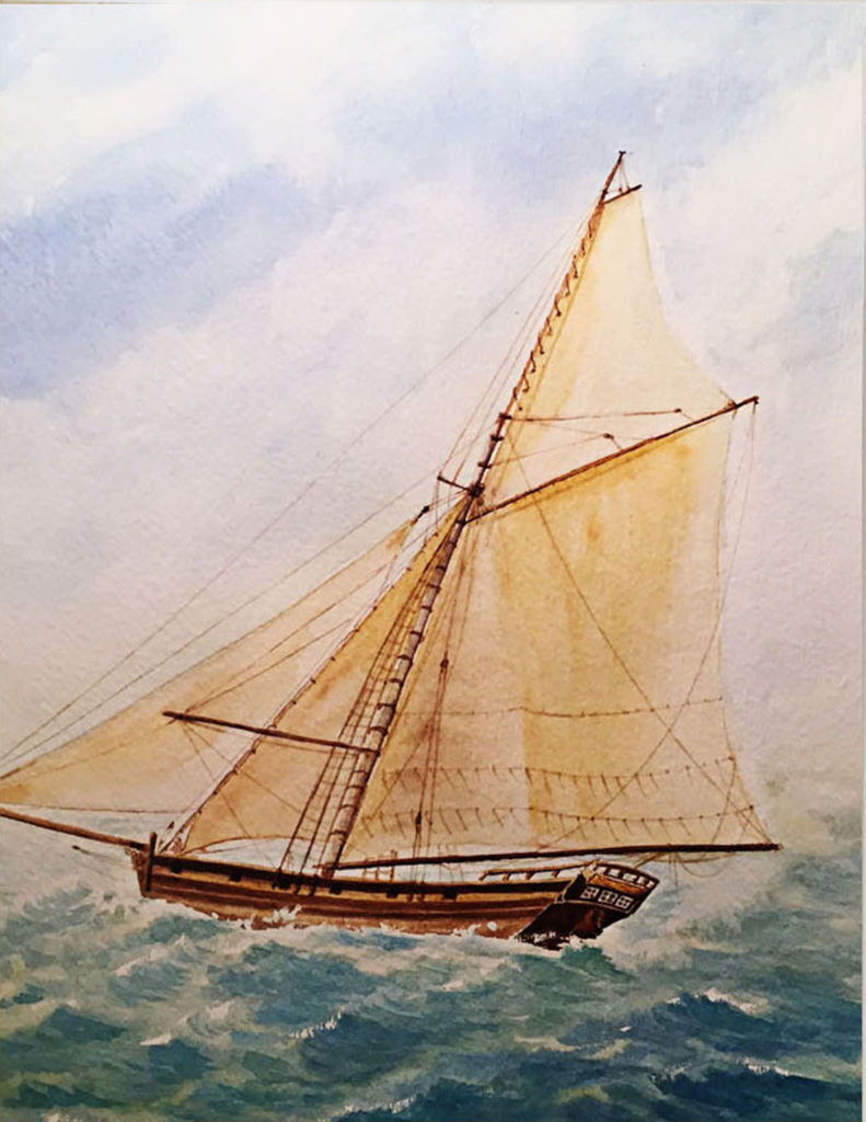 Happy Sailing, Watercolor by Iryna Hamill (CBTC: Oct. 2017-Jan. 2018)