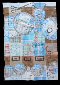 The Sewing Process, Mixed Media by Maura Harrison, 24in x17in, $250 (Dec. 2017-Jan.2018)