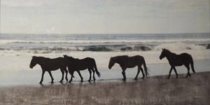 Where Wild Horses Are, Photo Encaustic by Sasha Leigh, 20in x 40in x 1.25, $355 (February 2018)