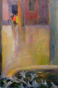 Conversation at the NGA, Oil on Canvas by Nancy Bowen Brittle, 36in x 24in (May 2013)