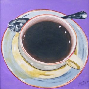 Morning Coffeet, Acrylic by Liana Pivirotto, 12in x 12in (April 2013)