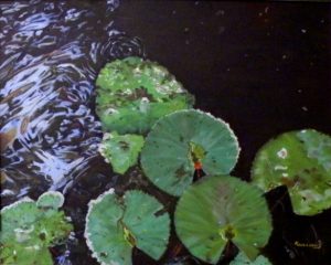 Pond-ering, Oil on Canvas by Karen L. Williams, 16in x 20in (June 2013)