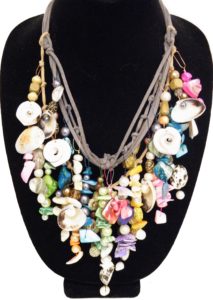 Sea Shore Necklace, Mixed Bead and Shell by Liana Pivirotto (July 2013)