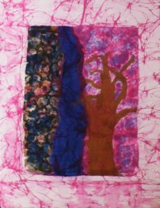 Why is the Redbud purple, Batik by Mary Lazar (June 2013)