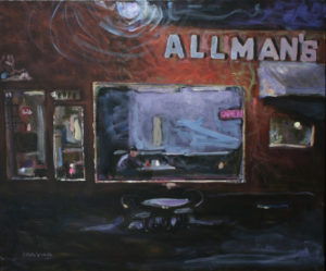 Allman's At Night, Acrylic by Tom Smagala (September 2013)