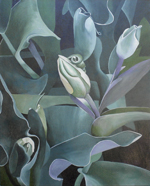 Green Tulips, a painting by Kathy Guzman (MG: April 2013)