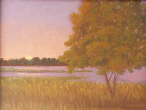 Wetlands at Dusk, Pastel by Kathy Staicer, 12in x 16in, $350 (October 2018)