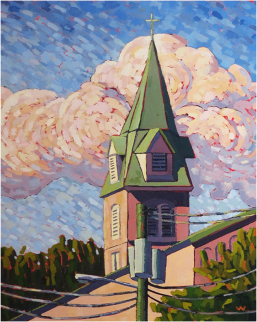 HONORABLE MENTION: St. George's Morning Light, Oil by Joan Wiberg, 20in x 16in, $500 (Dec. 2018-Jan. 2019)
