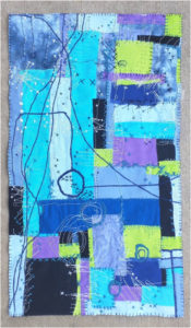 City Planning II, Mixed Media (Cotton and Embroidery) by Maura Harrison, 18in x 10.5in, $150 (May 2019) 