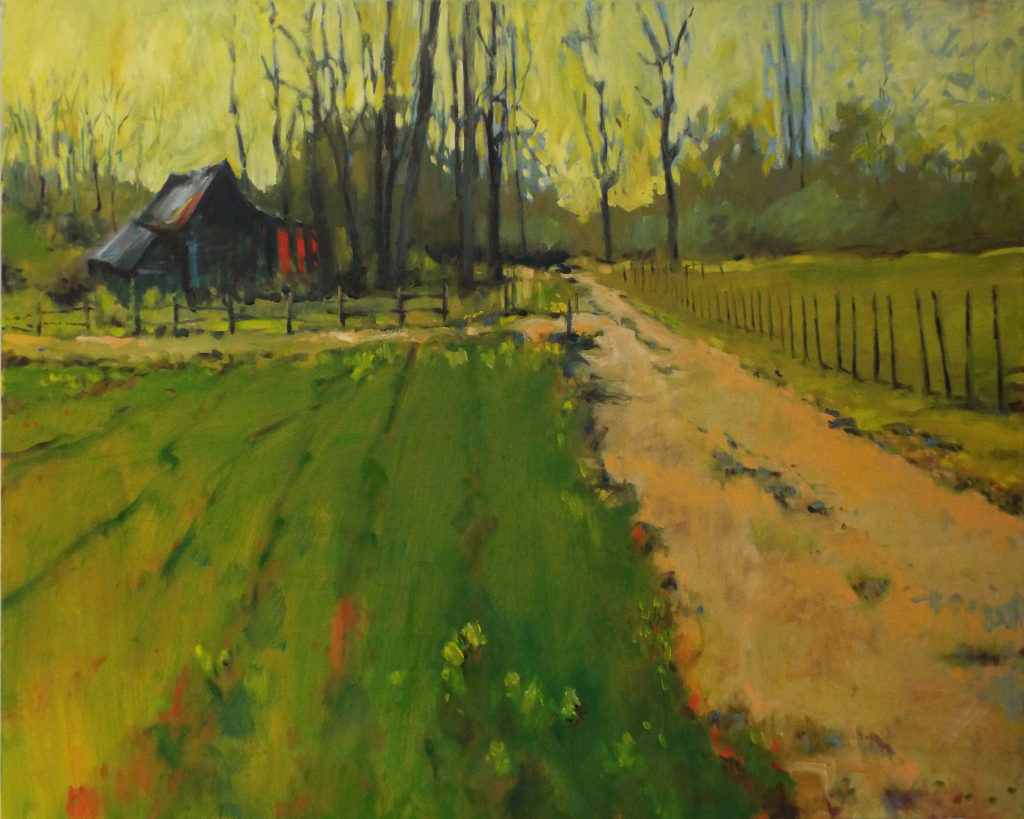 FIRST PLACE: Old Middlesex VA, Oil by Marcia Chaves, 24in x 36in, $800 (May 2019)