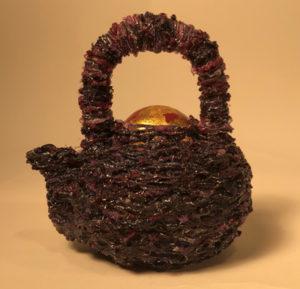 Teapot, Mixed Media by Passle Helminski, 4.5in x 4in x 4in, $100 (May 2019)