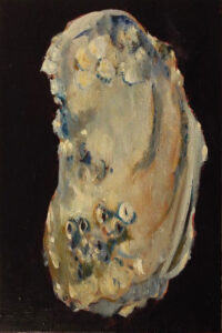 THIRD PLACE: Oyster No. 3, Oil by Marcia Covert Chaves, 12in x 8in, $185 (July 2019)