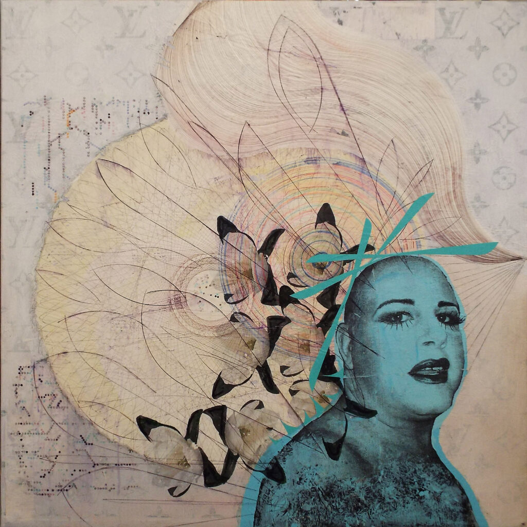 FIRST PLACE: Transient Opulence, Mixed Media by Michael Broadway, 41in x 41in, $1000 (August 2019)