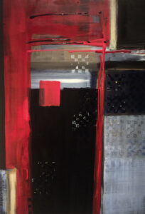 The Red and the Black, Acrylic by Barbara Taylor Hall, 31in x 21in, $600 (September 2019)