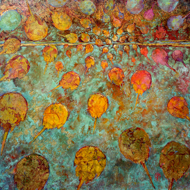 HONORABLE MENTION: Ancient Ones, Mixed Media on Board by Patte Ormsby (November 2013)
