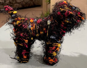Wired Spotted Dog, Fiber Sculpture by Passle Helminski, 6.5in x 9in x 4in, $100 (Dec. 2019 - Jan. 2020)
