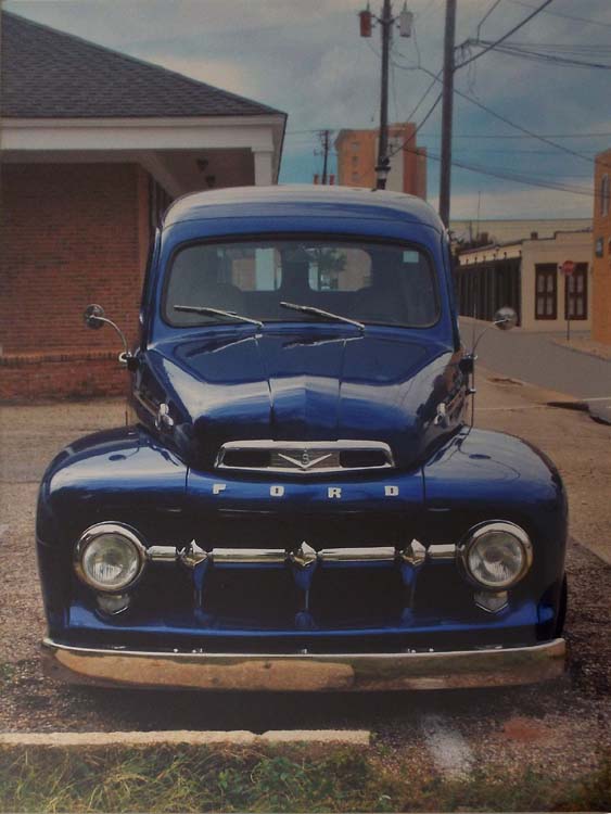 HONORABLE MENTION: Blue Ford Truck 1949, Metallic Photograph by Deborah D Herndon (December 2014/January 2015)