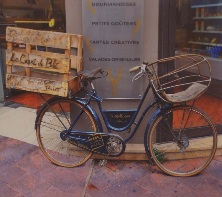 HONORABLE MENTION: Delivery Bike, Metallic Photograph by Deborah S Herndon (September 2014)