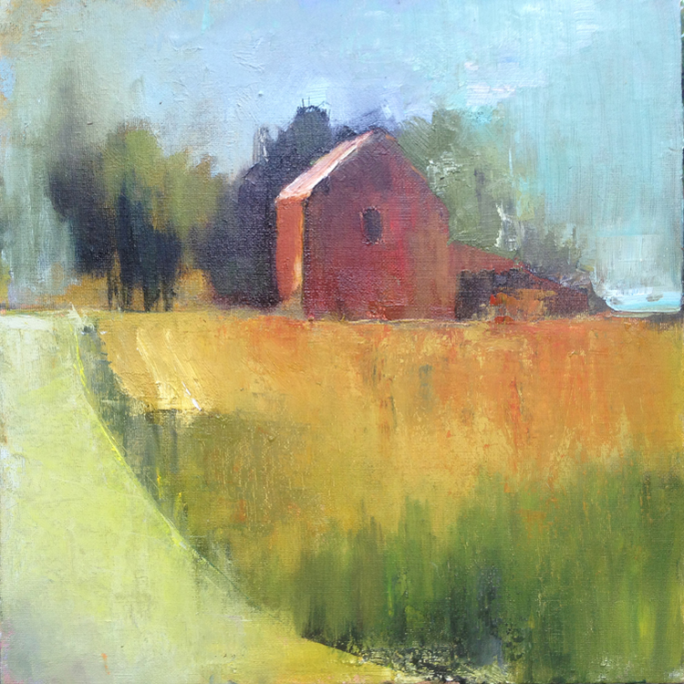 HONORABLE MENTION: Indiana Barn, Oil on Board by Karen Loehr (November 2014)