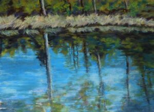 Pond Reflections, Soft Pastel by Kathleen Willingham (June 2014)