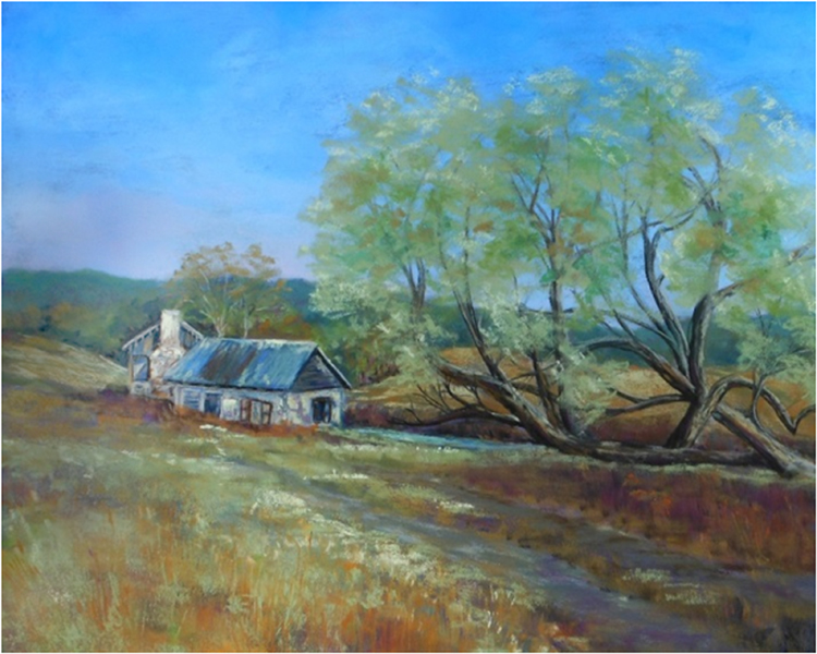 HONORABLE MENTION: Spring House, Soft Pastel by Kathleen Willingham (October 2014)