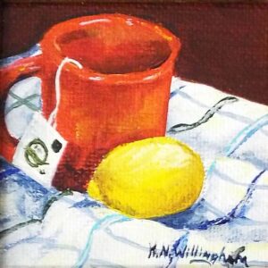 Tea with a Lemon, Acrylic Painting by Kathleen Willingham (December 2014/January 2015)