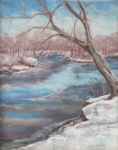 Winter at Kellys Ford, Pastel by Kathleen Willingham (February 2014)