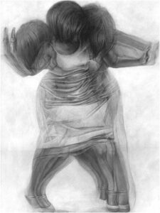 Motion Study I 2013, Acrylic, Graphite, and Pencil on Paper by Nicole Buckingham (September 2014)