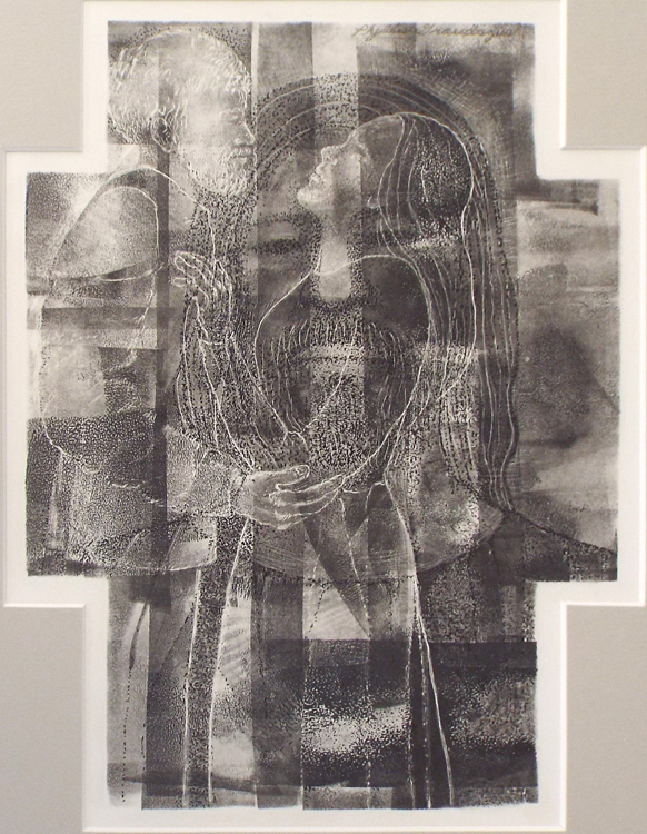 SECOND PLACE: Coupleina Cross, ink on Clayboard bu Phillis Graudszus (February 2014)