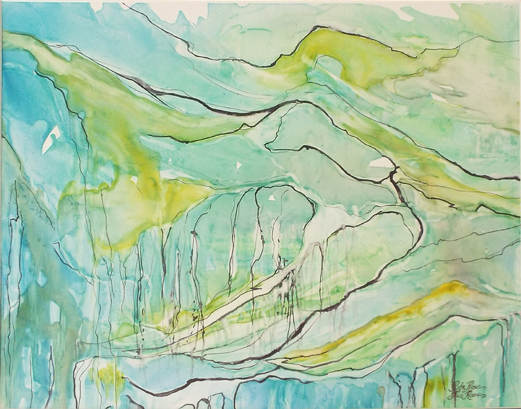 HONORABLE MENTION: Byways, Watercolor by Rita Rose and Rae Rose (April 2014)