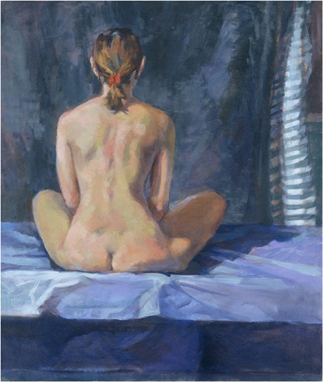 SECOND PLACE: Back Meditation, Oil on Canvas by Tricia Kaman (March 2014)