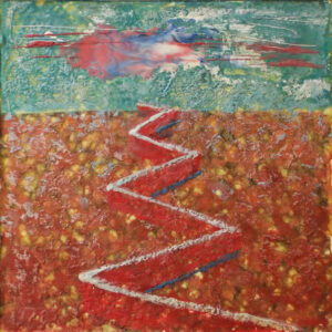 Border between Nations, Encaustic Painting by Patricia Smith (May 2016)